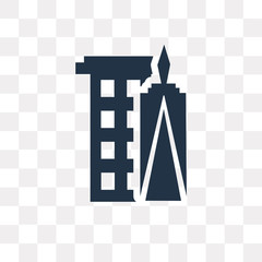 World trade center vector icon isolated on transparent background, World trade center  transparency concept can be used web and mobile