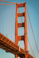 Golden Gate Bridge at sunrise from Fort Point, San Francisco