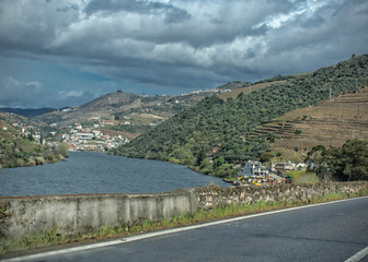 Road Along Douro River, Douro Valley, Portugal