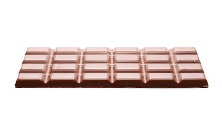 chocolate bars isolated on white background
