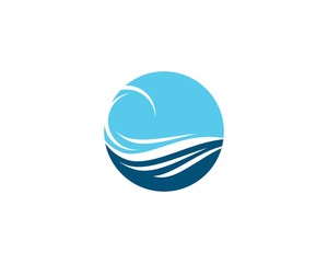 Water wave logo illustration
