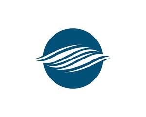 Water wave logo illustration