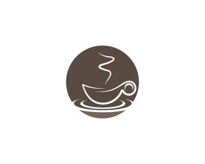 Coffee cup logo template vector icon