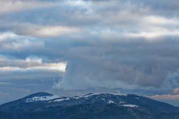 Brume sur la montagne Vosgienne