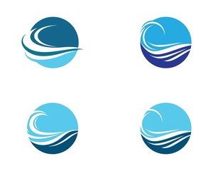 Water wave logo illustration