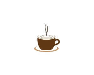Coffee cup logo template vector icon