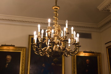 Chadelier in an English Hall