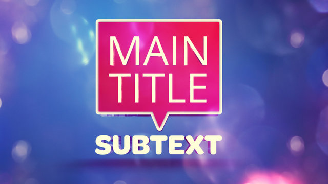 Bokeh Speech Bubble Title