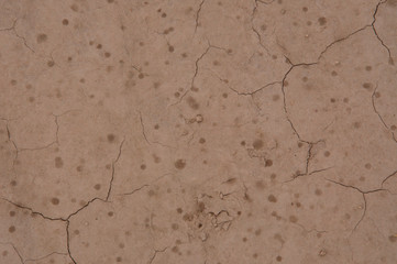 Parched Landscape, Raindrops on Orange Dirt, Soaking