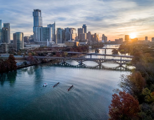 Town Lake Sunrise Rowers 1 © VibeVessel