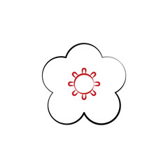 Chinese new year, flower, plum blossom icon. Can be used for web, logo, mobile app, UI, UX