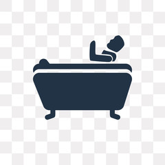 Man Bathing vector icon isolated on transparent background, Man Bathing  transparency concept can be used web and mobile