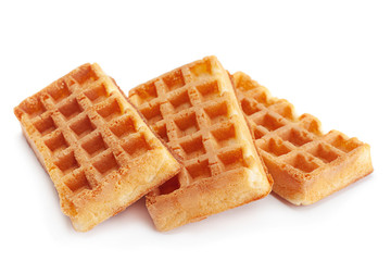 Viennese waffles on white