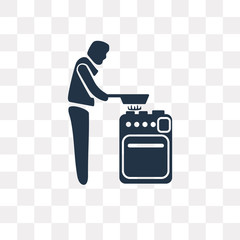 Man Cooking vector icon isolated on transparent background, Man Cooking  transparency concept can be used web and mobile