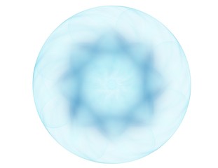 Abstract design of white powder cloud against dark background