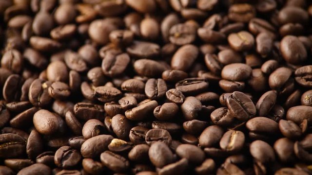 Brown Coffee beans rotating background video