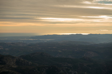 Sunrise from the peñagolosa peak in castellon