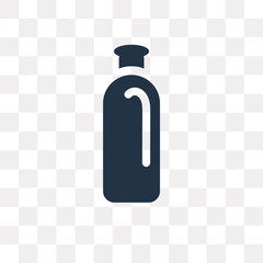 Inclined Bottle vector icon isolated on transparent background, Inclined Bottle  transparency concept can be used web and mobile