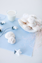 Obraz na płótnie Canvas Homemade meringue cookies