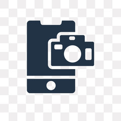 Camera vector icon isolated on transparent background, Camera  transparency concept can be used web and mobile