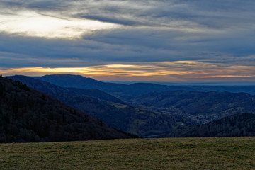 Coucher de soleil sur les Vosges