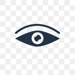 Eye vector icon isolated on transparent background, Eye  transparency concept can be used web and mobile