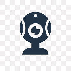 Webcam vector icon isolated on transparent background, Webcam  transparency concept can be used web and mobile