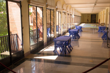 Children activities room at Museum of the Americas indoors, Madrid, Spain