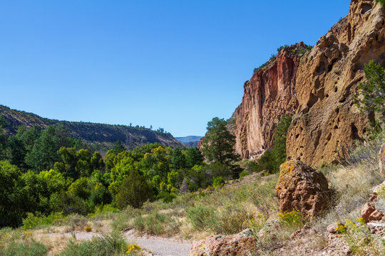 Valley at Bandelier National Monument in New Mexico