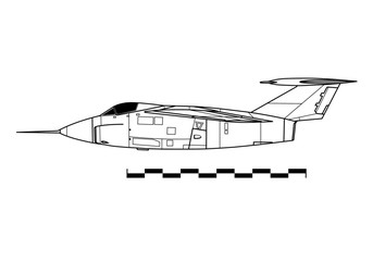 Grumman F10F JAGUAR. Outline drawing