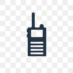 Walkie talkie vector icon isolated on transparent background, Walkie talkie  transparency concept can be used web and mobile
