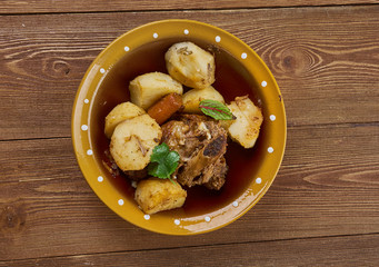 Greek lamb kleftiko with potatoes