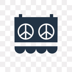 Peace vector icon isolated on transparent background, Peace  transparency concept can be used web and mobile