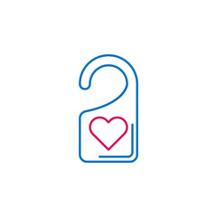 Valentine's day, don't disturb icon. Can be used for web, logo, mobile app, UI, UX