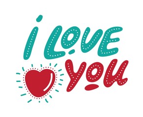 Valentines day hand drawn lettering