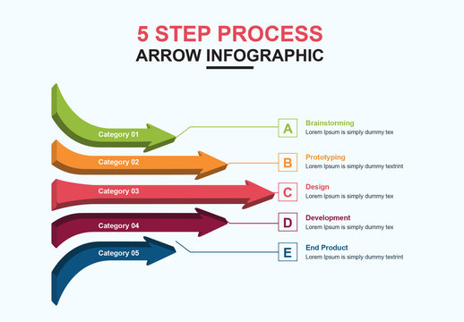 Infographic Layout with Arrow Elements