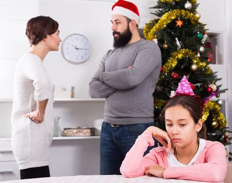 Parents arguing at Christmas