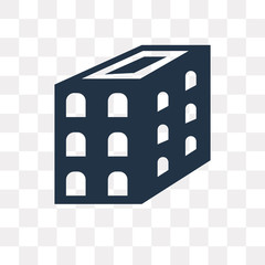 Building vector icon isolated on transparent background, Building  transparency concept can be used web and mobile
