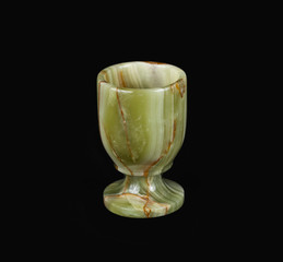 Stone glass on a black background