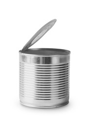 Open iron tin can on insulation
