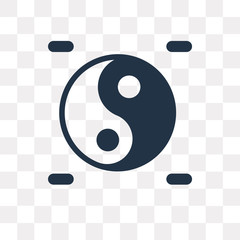 Yin yang vector icon isolated on transparent background, Yin yang  transparency concept can be used web and mobile