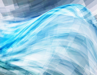Background with blue water wave. Vector pattern
