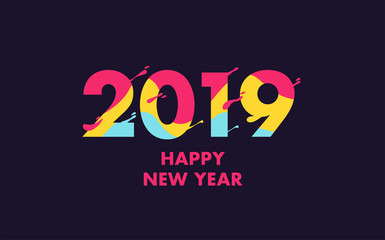 2019 new year typography