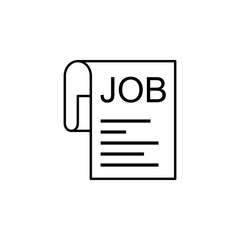 Employment, job, paper icon on white background. Can be used for web, logo, mobile app, UI, UX