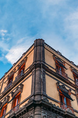 Low angle view of a traditional Mexican Building