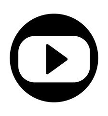 Video player icon vector isolated on white background