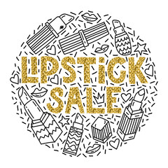  Lipstick sale. Special offer illustration