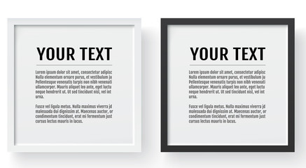 Modern frame, mockup.  Place for text, photo, gift or others. Vector illustration.