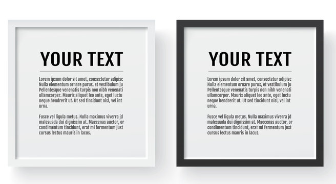 Modern frame, mockup.  Place for text, photo, gift or others. Vector illustration.