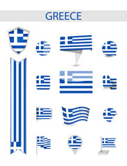 Obraz premium Greece Flag Collection